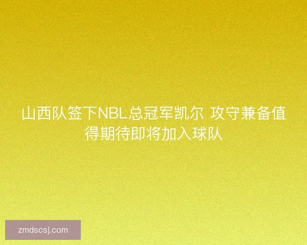 山西队签下NBL总冠军凯尔 攻守兼备值得期待即将加入球队