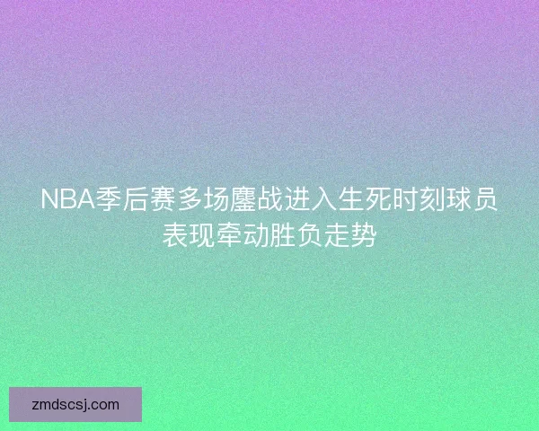NBA季后赛多场鏖战进入生死时刻球员表现牵动胜负走势